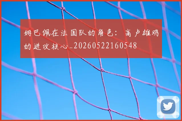 姆巴佩在法国队的角色:高卢雄鸡的进攻核心_20260522160548